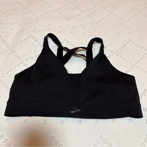 Women’s Brooks Plunge Sports Bra Black Pullover Wireless Size XL